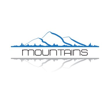 Dağlar simgesi simge veya logosu