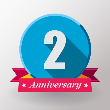 Kurdele ile 2 yıl dönümü etiket