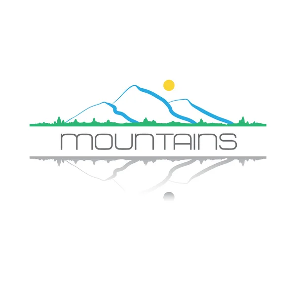 Mountains icon symbol or logo — Stock Vector