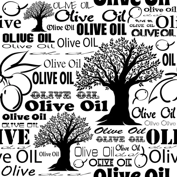 Nahtloses Olivenmuster — Stockvektor
