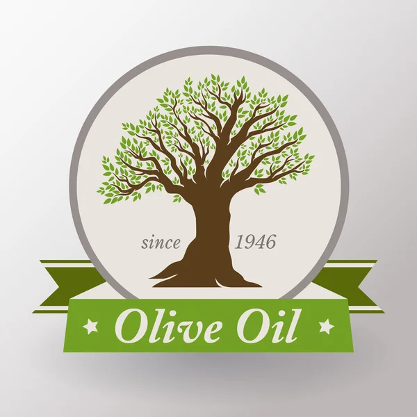 Etiqueta de aceite de oliva — Vector de stock