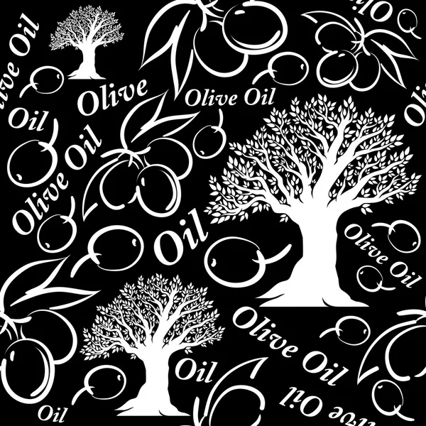Motif sans couture olive — Image vectorielle