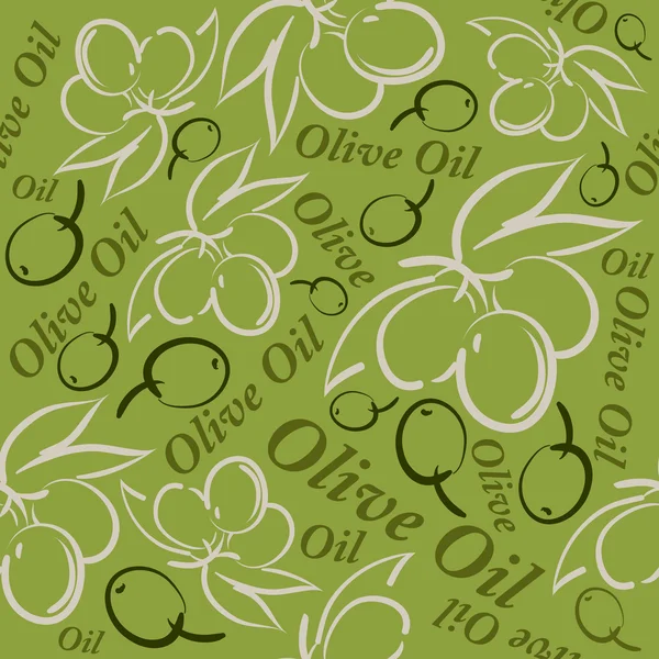 Olive oil seamless pattern — Stock Vector