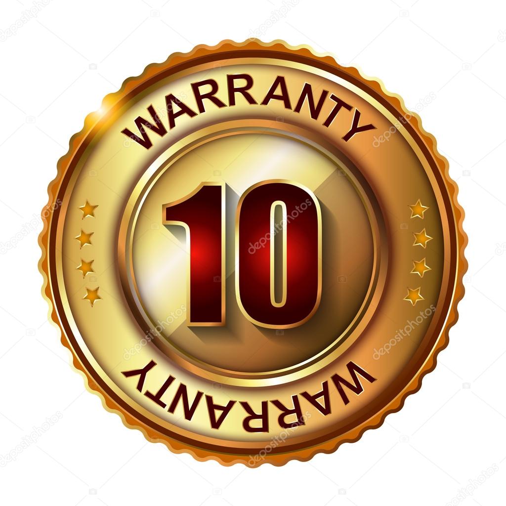 10 years warranty golden label