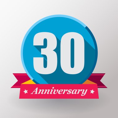 Kurdele ile 30 yıldönümü etiket