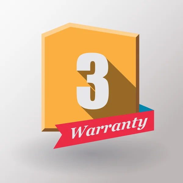 3 Warranty label design — Stock Vector