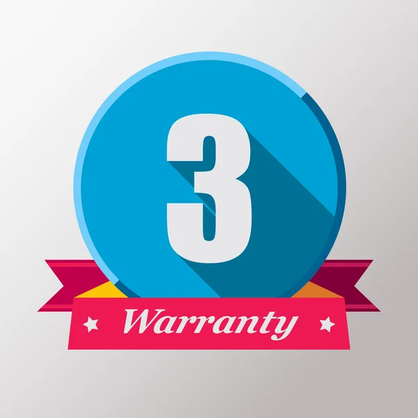 3 Warranty label design — Stock Vector