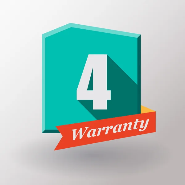 4 Warranty label design — Stock Vector