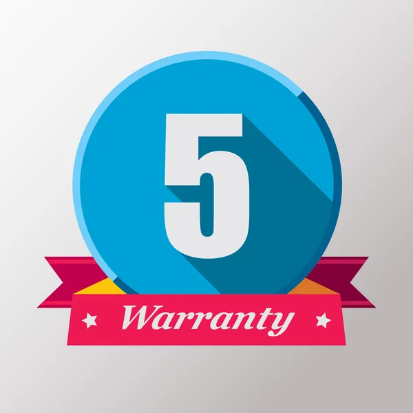 5 Warranty label design — Stock Vector