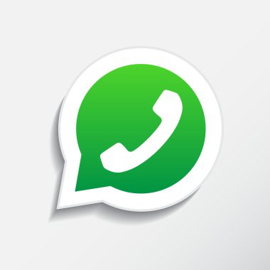 Phone icon in speech bubble clipart