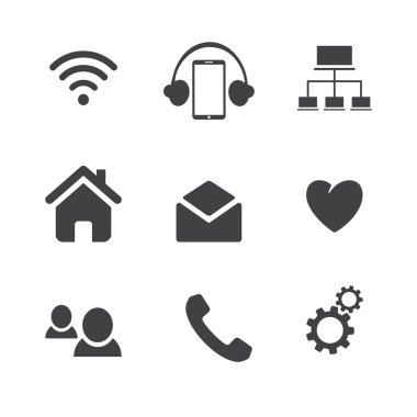 Set of social network icons clipart