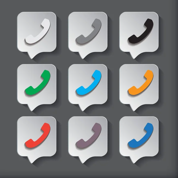 Phone icons set — Stock Vector