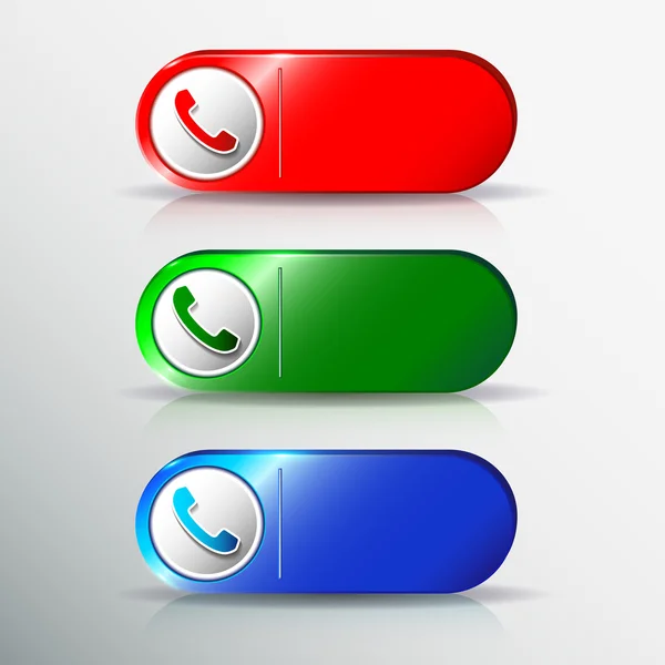 Phone icons buttons — Stock Vector