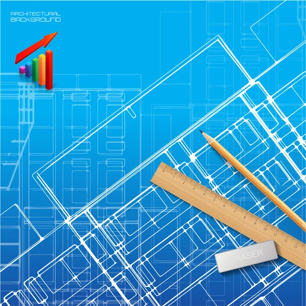 Fondo del proyecto arquitectónico — Vector de stock