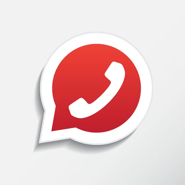 Icona del telefono nella bolla vocale — Vettoriale Stock
