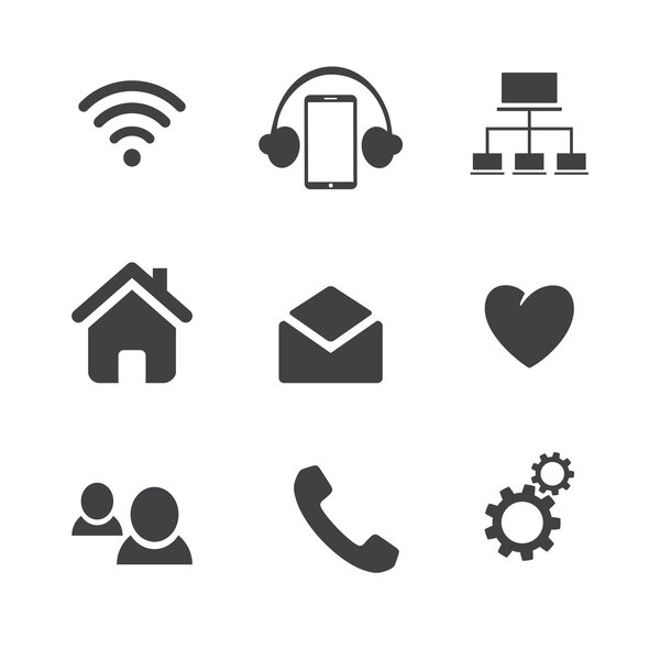 Set of social network icons