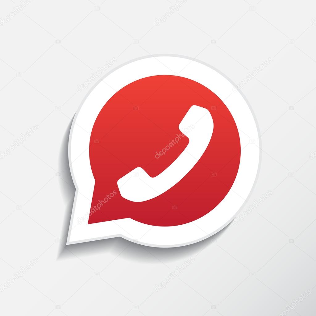 Phone icon in speech bubble