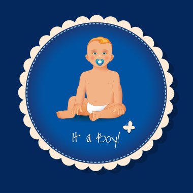 little boy sitting with soother