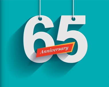 65 Anniversary numbers with ribbon