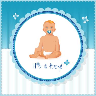 little boy sitting with soother