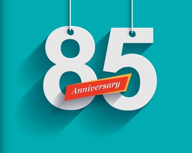 85 Anniversary numbers with ribbon