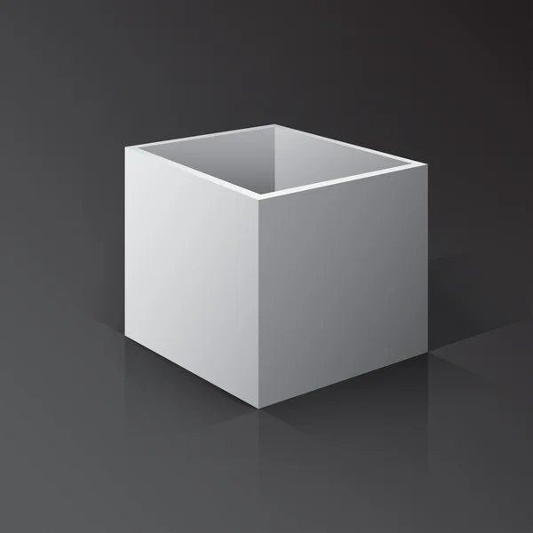 3D Open Box Mockup — Stock Vector