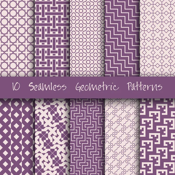 Grunge Seamless Geometric Patterns — 图库矢量图片