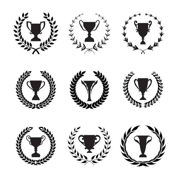 Winner Trophy Cup Silhouette — Stockvector