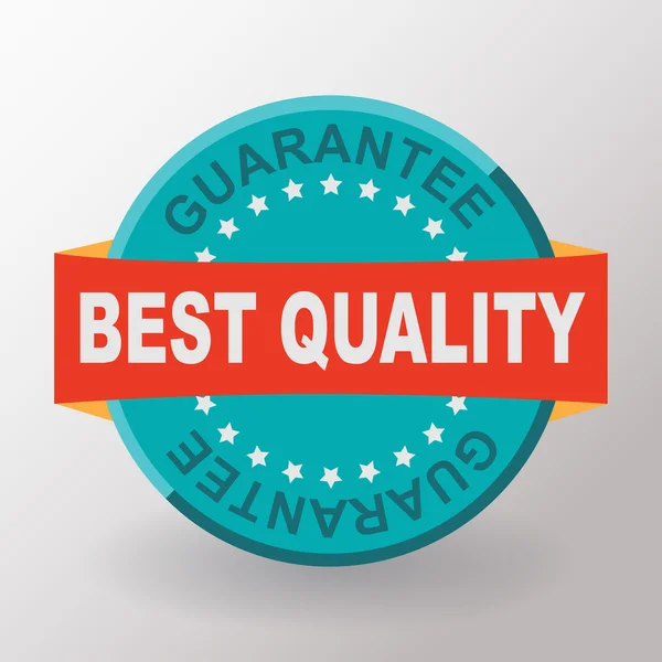 Best quality guarantee flat label — 스톡 벡터