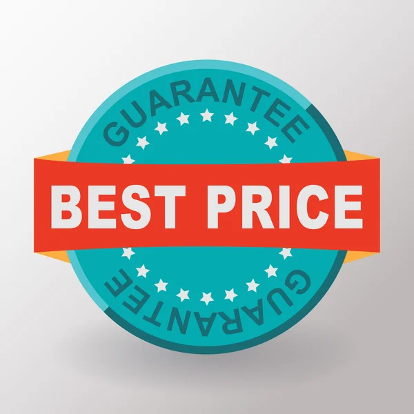 Best price guarantee flat label — ストックベクタ