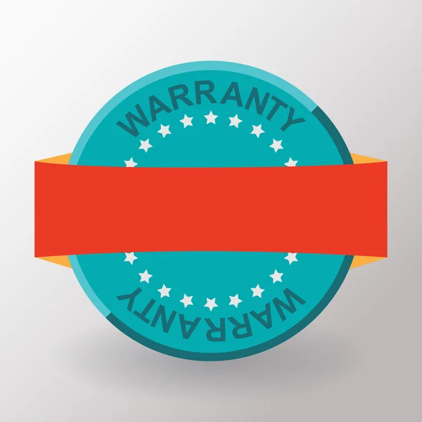 Warranty guarantee flat label — Stok Vektör