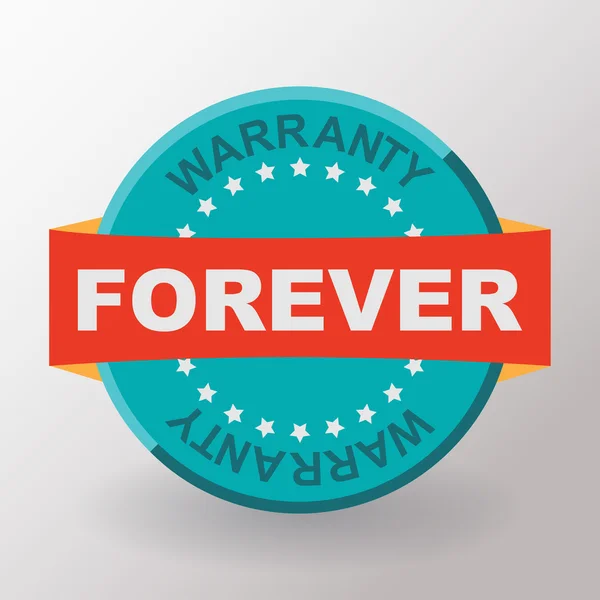 Warranty guarantee flat label — Stock Vector