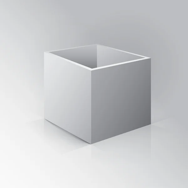 3D Open Box Mockup — Vettoriale Stock