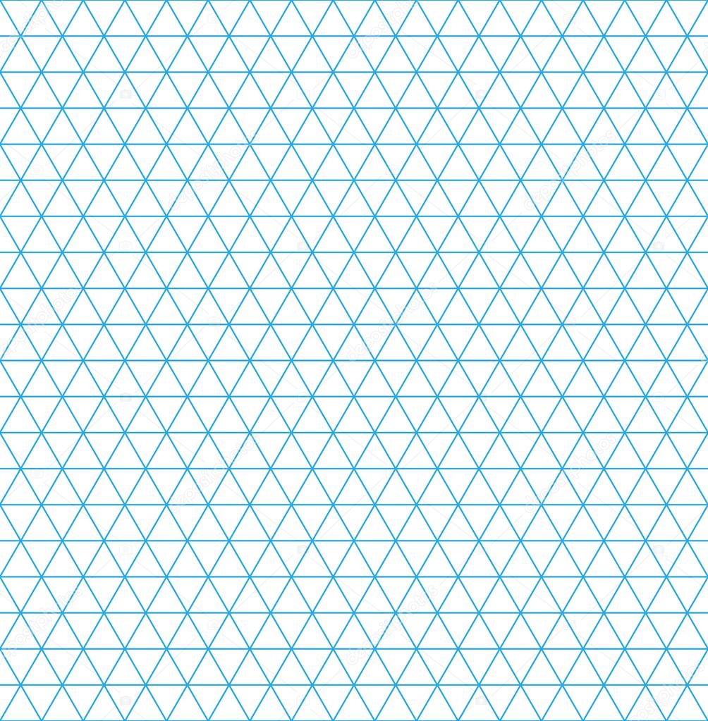 Isometric grid paper seamless pattern