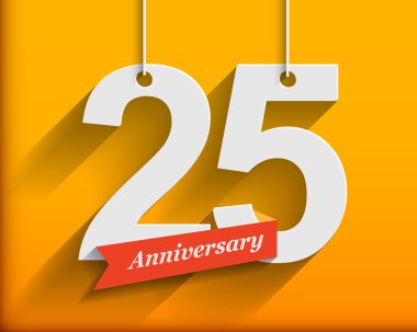 25 Anniversary numbers with ribbon