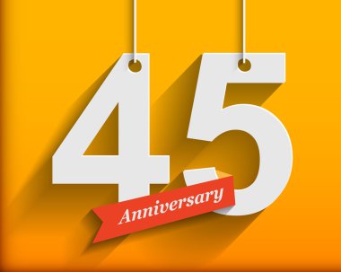 45 Anniversary numbers with ribbon