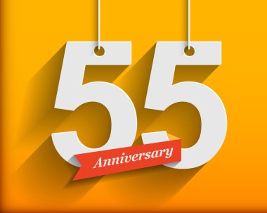 55 Anniversary numbers with ribbon