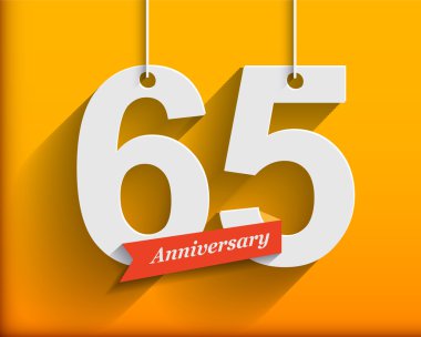 65 Anniversary numbers with ribbon