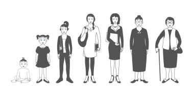 woman from infants to seniors
