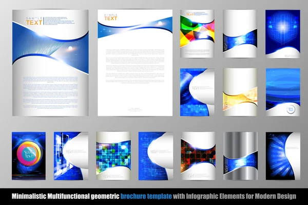 Abstract geometric brochure template — Stock Vector