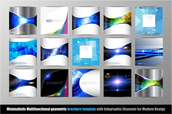 Streszczenie geometryczne broszura szablon — Wektor stockowy