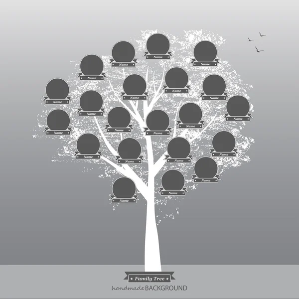 Árvore genealógica desenhada à mão — Vetor de Stock