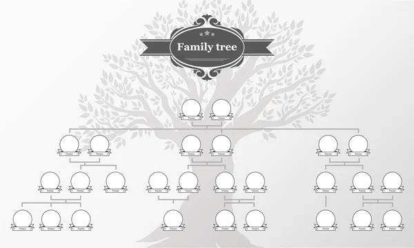 Árbol genealógico de tu familia . — Vector de stock