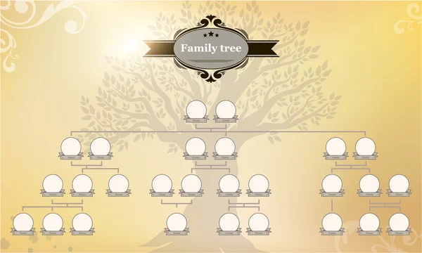 Drzewo genealogiczne Twojej rodziny. — Wektor stockowy