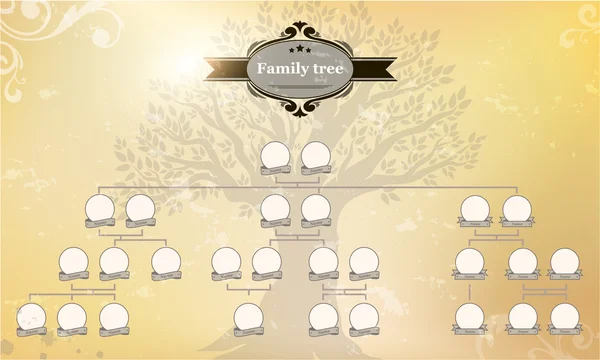 Árbol genealógico de tu familia . — Archivo Imágenes Vectoriales