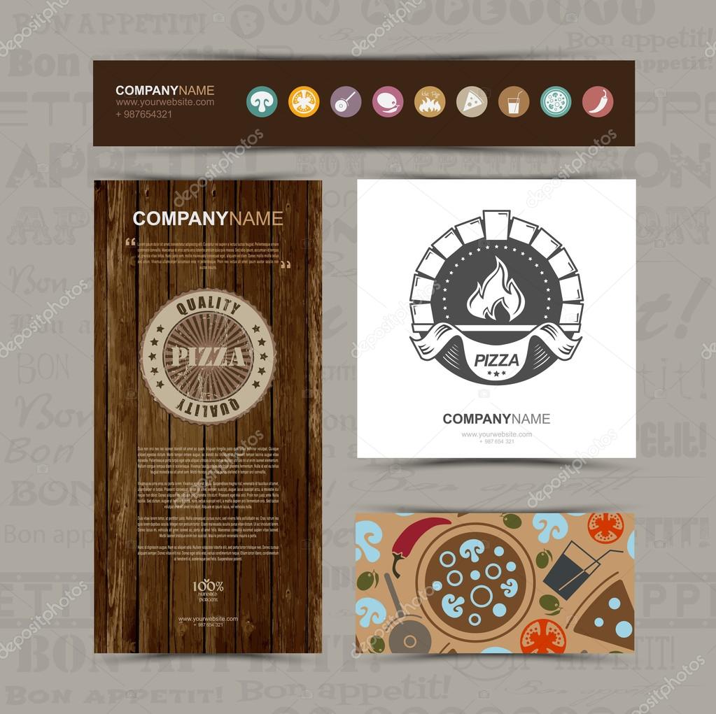 Template of identity for Pizza restaurant