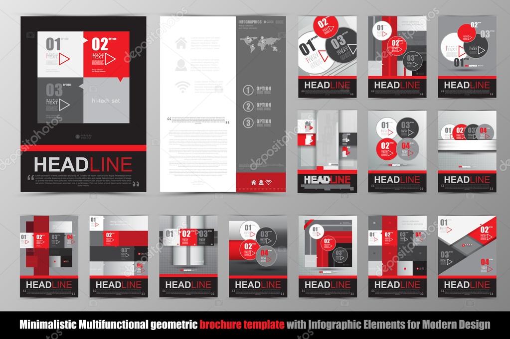 Abstract geometric brochure template