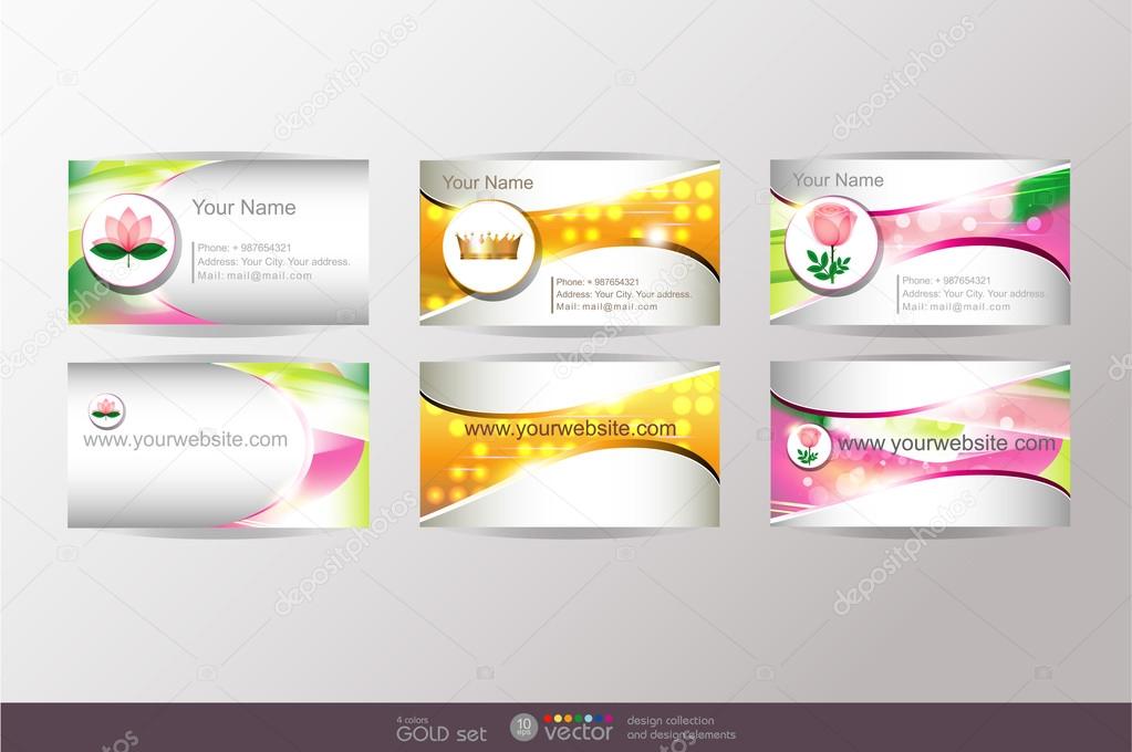 Set of visiting cards for modern style