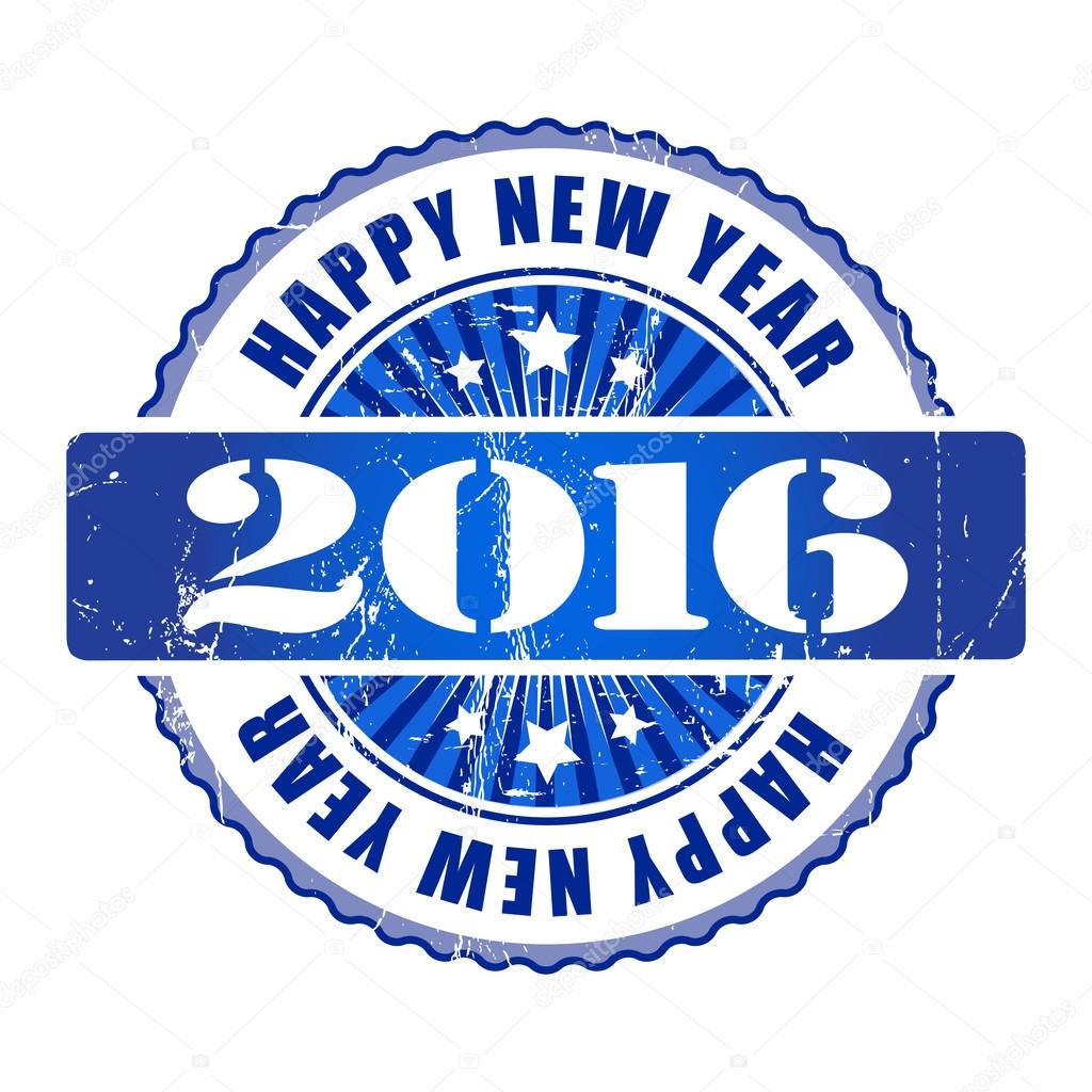 Happy New Year stamp