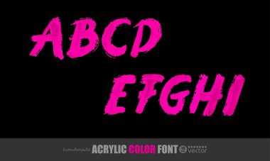 Pink handwritten letters